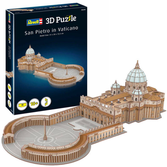 3D puzzle Bazilika sv. Petra vo Vatikáne 68 prvkov REVELL