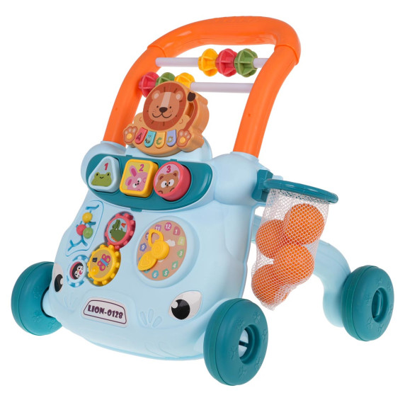 Detské edukačné multifunkčné Inlea4Fun CARTOON WALKING CAR - modré