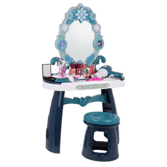 Detský toaletný stolík so stoličkou Inlea4Fun SNOW EDGE DRESSING TABLE