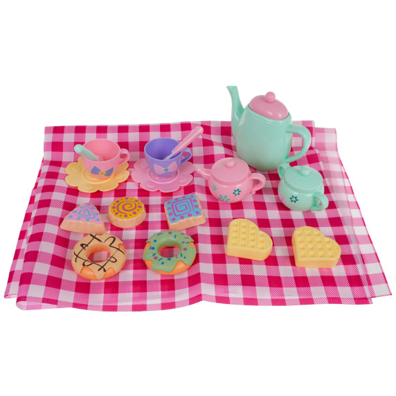 Detská čajová súprava s piknikovým košíkom Inlea4Fun PICNIC SWEET SET