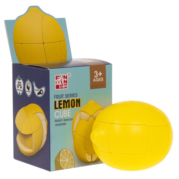 Edukačná puzzle kocka Inlea4Fun LEMON CUBE - citrón