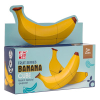 Edukačná puzzle kocka Inlea4Fun BANANA CUBE - banán 