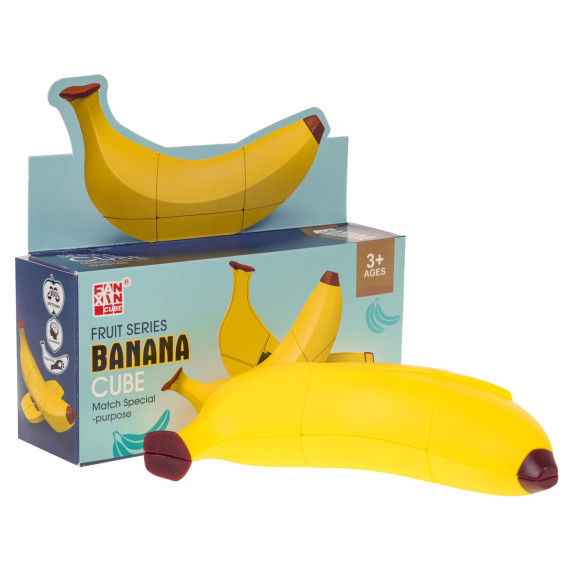 Edukačná puzzle kocka Inlea4Fun BANANA CUBE - banán