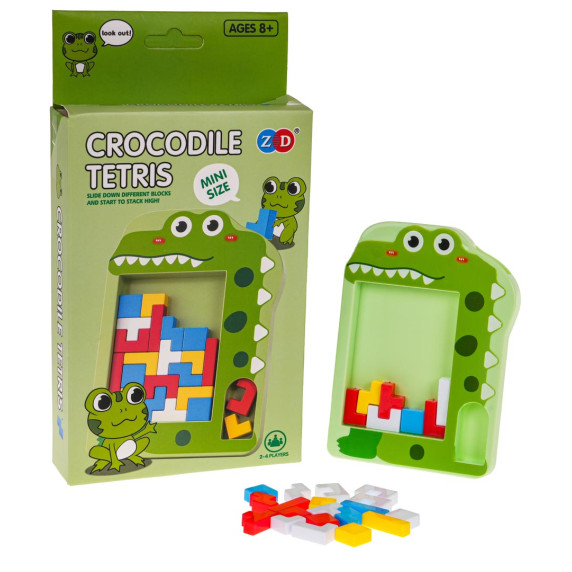 Tetris na doske v tvare krokodíla Inlea4Fun CROCODILE TETRIS