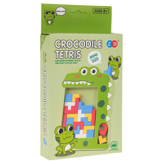 Tetris na doske v tvare krokodíla Inlea4Fun CROCODILE TETRIS