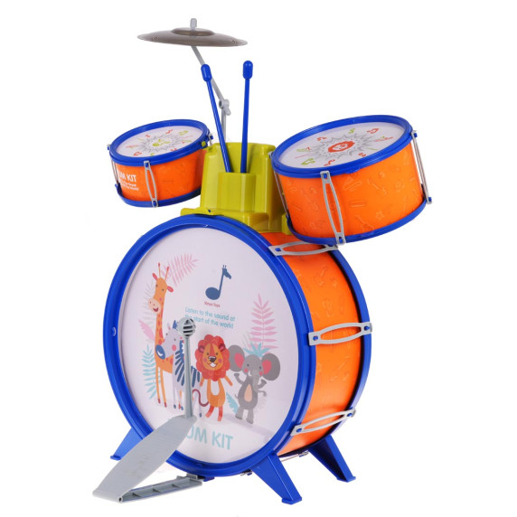 Detské bubny pre najmenších Inlea4Fun DRUM KIT SAFARI