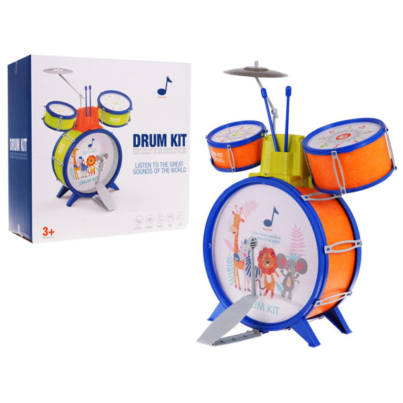 Detské bubny pre najmenších Inlea4Fun DRUM KIT SAFARI