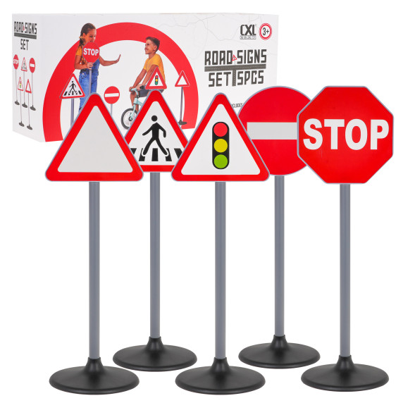 Detské dopravné značky 5 kusov Inlea4Fun ROAD SIGNS SET