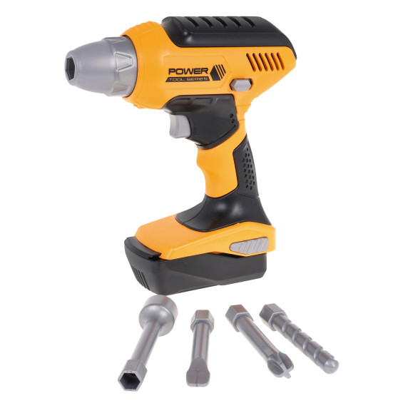 Interaktívna vŕtačka/skrutkovač Inlea4Fun POWER TOOLS - čierny/oranžový