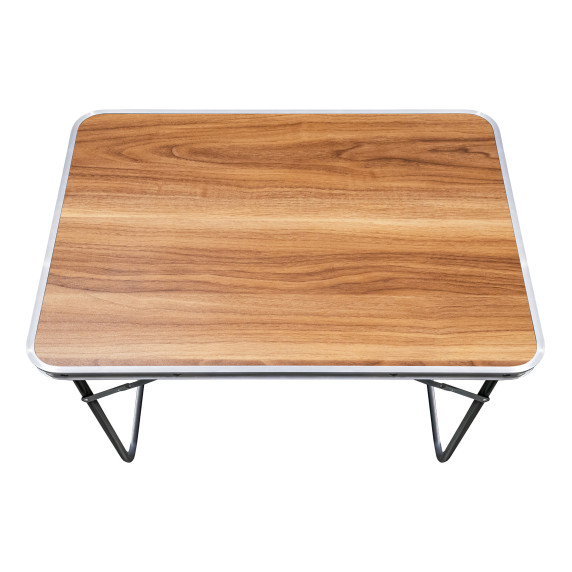 Skladací kempingový stolík 80x60x70 cm AGA MR2020-Wooden - hnedý