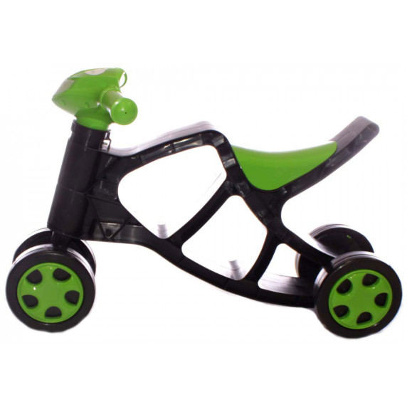 Detské odrážadlo motorka  - čierne/zelené