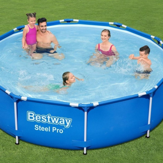 BESTWAY 56679 Steel Pro rodinný bazén 8 v 1, 305 x 76 cm + kartušová filtrácia