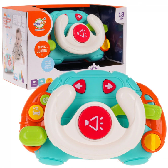 Interaktívny volant so zvukovými a svetelnými efektmi Inlea4Fun BABY TOY