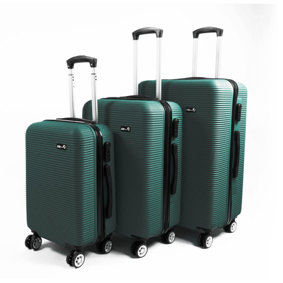 Sada cestovných kufrov AGA Travel MR4651-Dark Green - tmavozelená