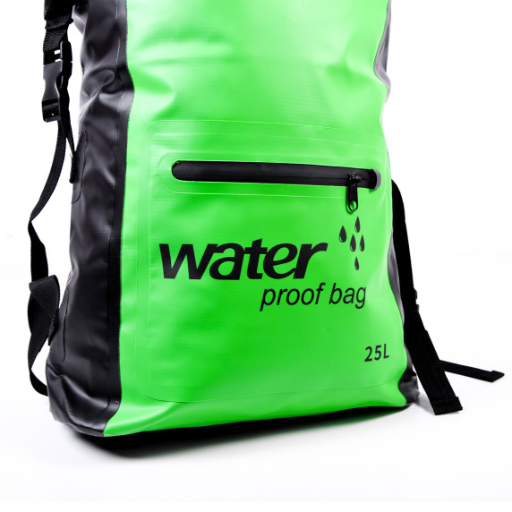 Vodeodolný batoh 25 l AGA DS1505-APPLE GREEN - jablkovo zelený