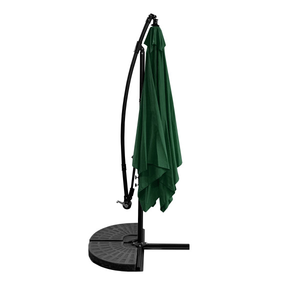 Záhradný slnečník 250 cm AGA MR2048-D.GREEN - tmavozelený