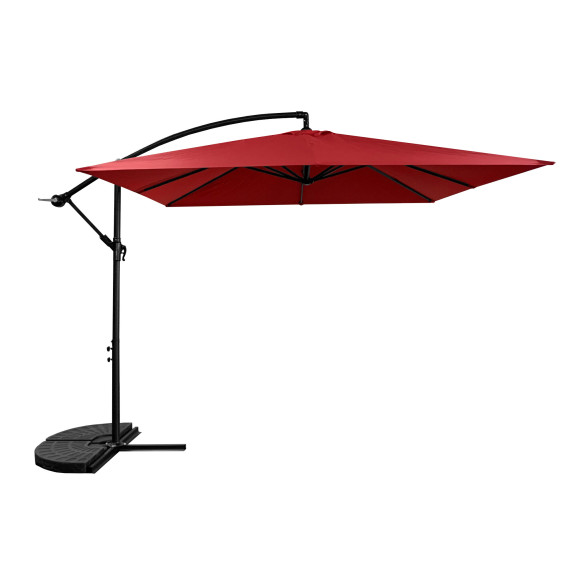 Záhradný slnečník 250 cm AGA MR2048-RED - červený