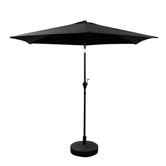 Naklápací záhradný slnečník 250 cm AGA MR2026-Black - čierny