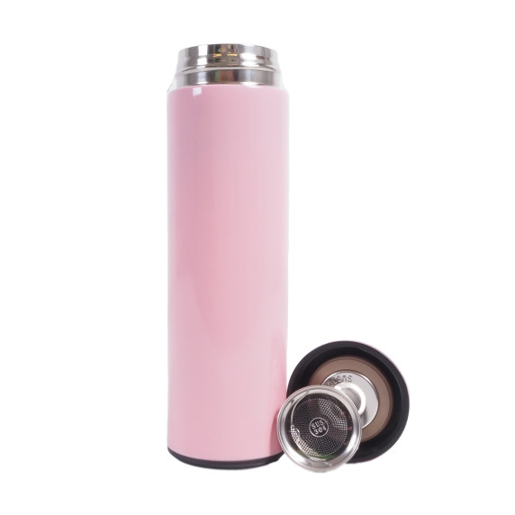 Termoska s teplomerom 500 ml AGA DS2703-PINK - ružová