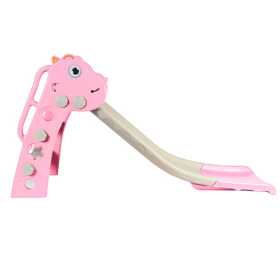 Šmykľavka s madlom 130 cm Aga4Kids DS3701-PINK - ružová