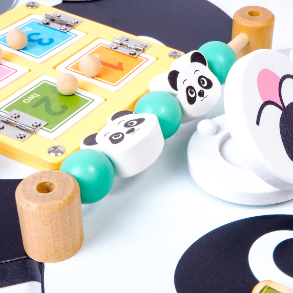 Drevená edukačná tabuľa, Montessori tabuľa Aga4Kids DS5765 - panda