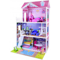 Drevený domček pre bábiky s LED svetlom Inlea4Fun  Betty 