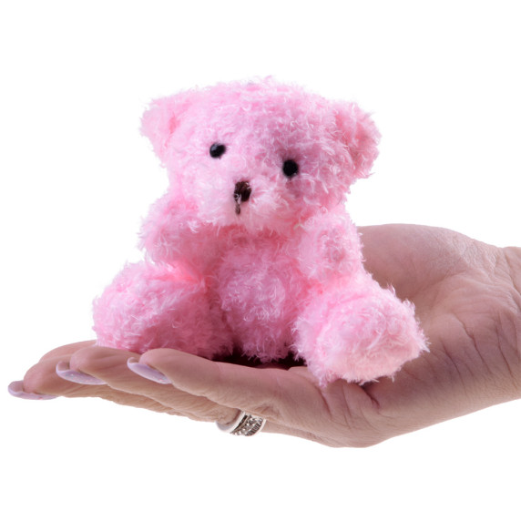 Plyšový medveď, prívesok 10 cm Inlea4Fun ZA4404 - ružový