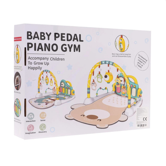 Interaktívna hracia deka s klavírom Inlea4Fun BABY PEDAL PIANO GYM