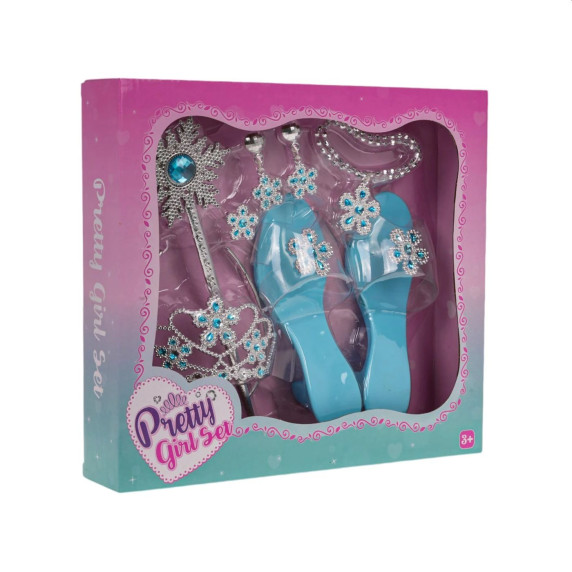 Súprava pre princezné topánky, diadém, prútik a šperky Inlea4Fun PRETTY GIRL SET