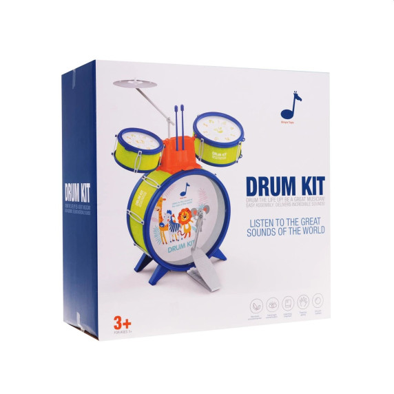 Detské bubny pre najmenších Inlea4Fun DRUM KIT SAFARI