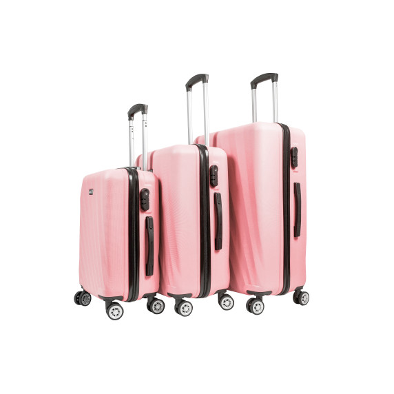 Sada cestovných kufrov AGA Travel MR4653-Light Pink - ružová