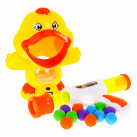 Detská pištoľ s kačičkou a penovými guličkami Mouth Duck 