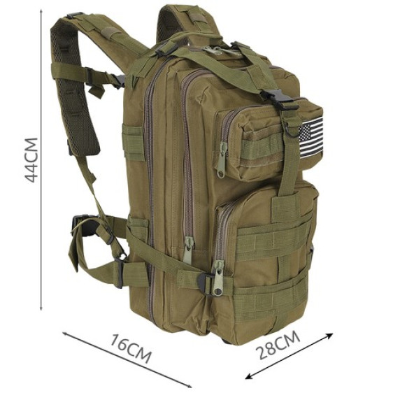 Turistický ruksak TRIZAND 23243 - khaki zelený