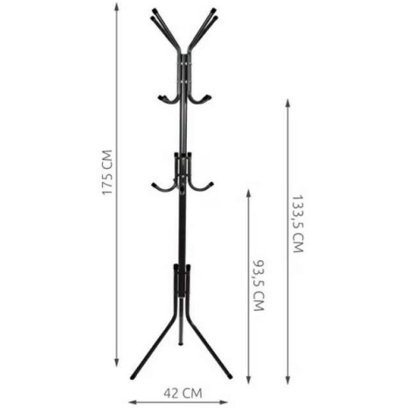 Stojanový vešiak 170 cm RUHHY 23815 - čierny